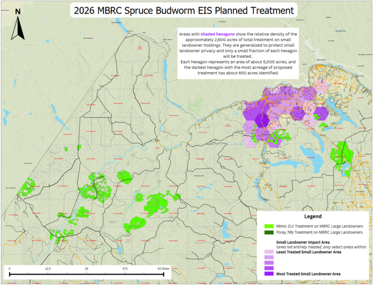 2026 MBRC Treatment Map | Spruce Budworm